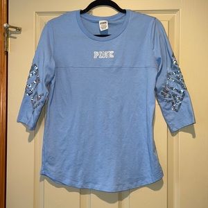 PINK Blue Quarter Sleeve